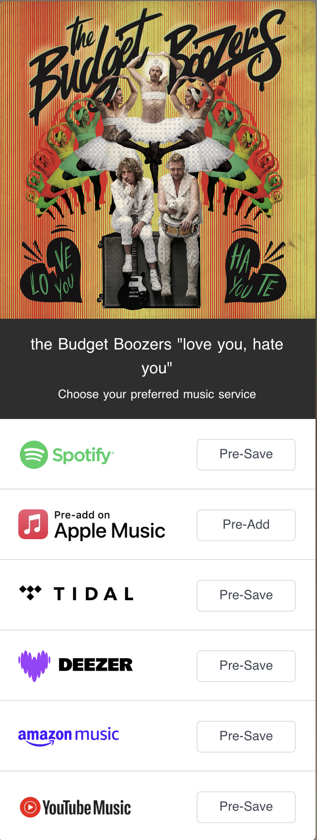 pre save budget boozers album